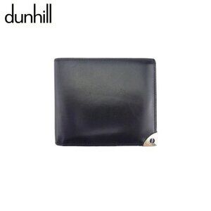 dunhill Bifold Billfold Leather x Silver Material Authentic Used C4611